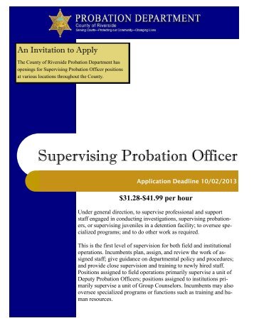 Supervising Probation Officer