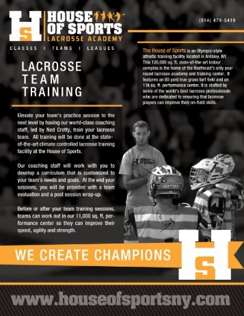 download team training flyer - House Of Sports