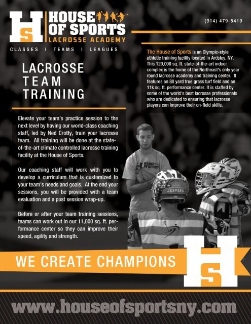 download team training flyer - House Of Sports