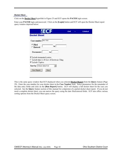 CM/ECF Attorneys' Manual - Southern District of Ohio