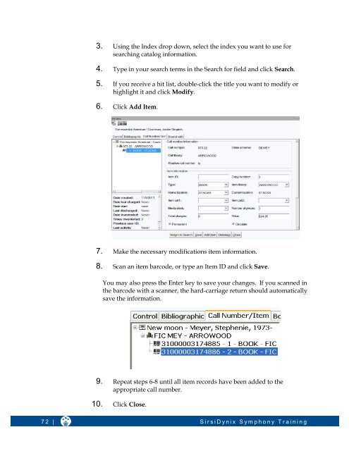 SirsiDynix Symphony Training Guide - FTP Directory Listing