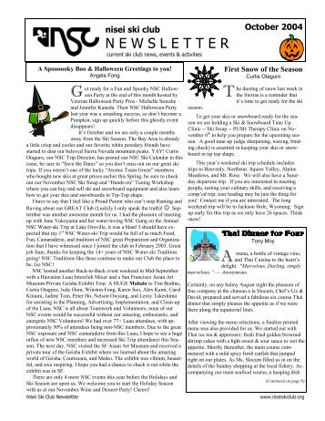 Newsletter - Nisei Ski Club