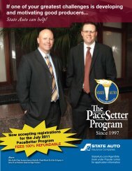 State Auto can help! - The PaceSetter Program