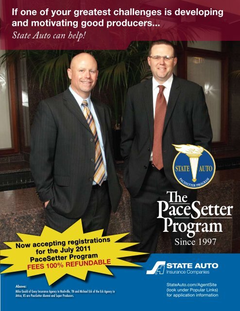 State Auto can help! - The PaceSetter Program