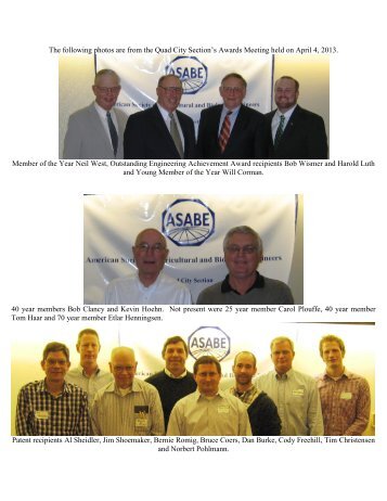 Photos from April 2, 2013 Awards Meeting - Quad City Engineering ...