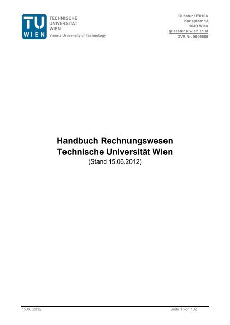 Handbuch Rechnungswesen