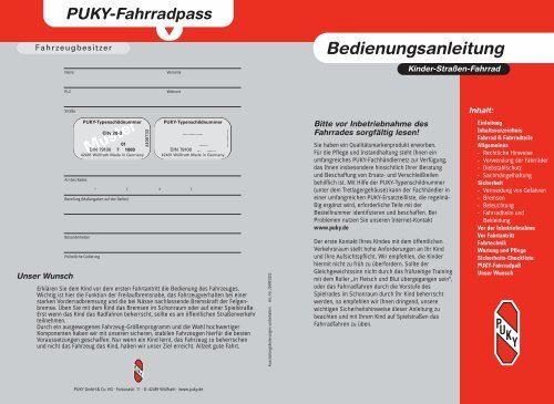 PUKY-Fahrradpass