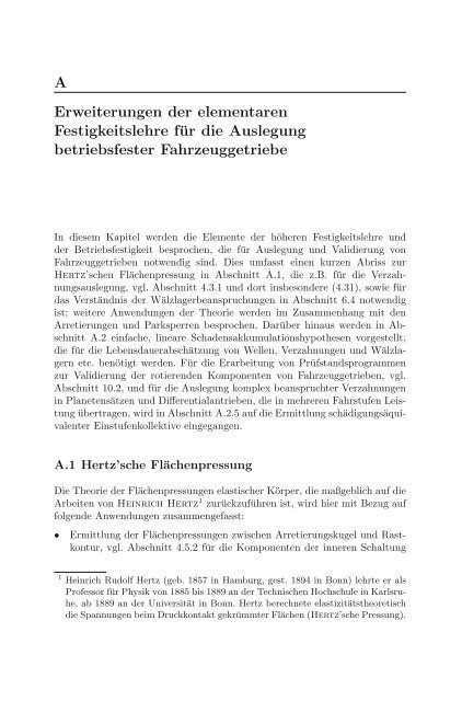 A Erweiterungen der elementaren Festigkeitslehre fÃ¼r die ... - Springer