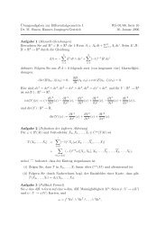Â¨Ubungsaufgaben zur Differentialgeometrie I WS 05/06, Serie 10 Dr ...