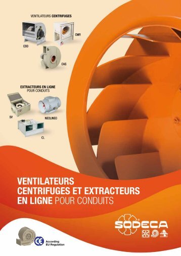 ventilateurs centrifuges et extracteurs en ligne pour conduits - Sodeca