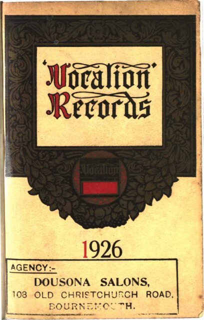 Duftende boble Smag Vocalion Records 1925