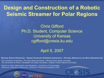 Design and Construction of a Robotic Seismic Streamer for Polar ...