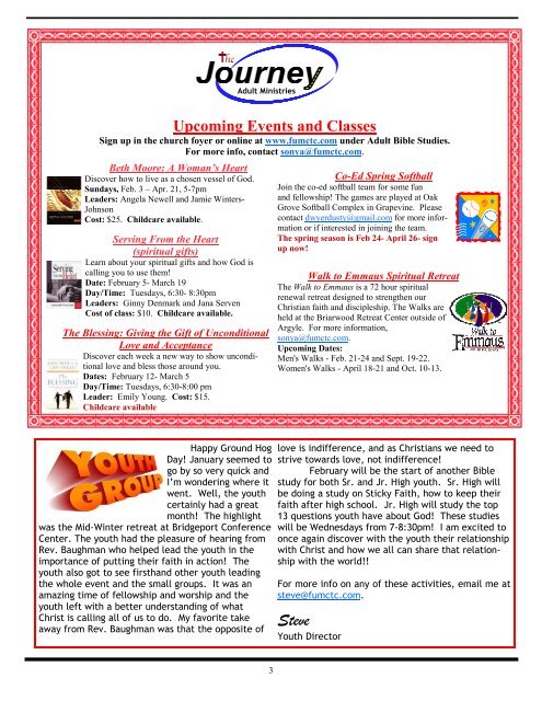 February 2013 Newsletter.pub - Fellowship UMC Trophy Club