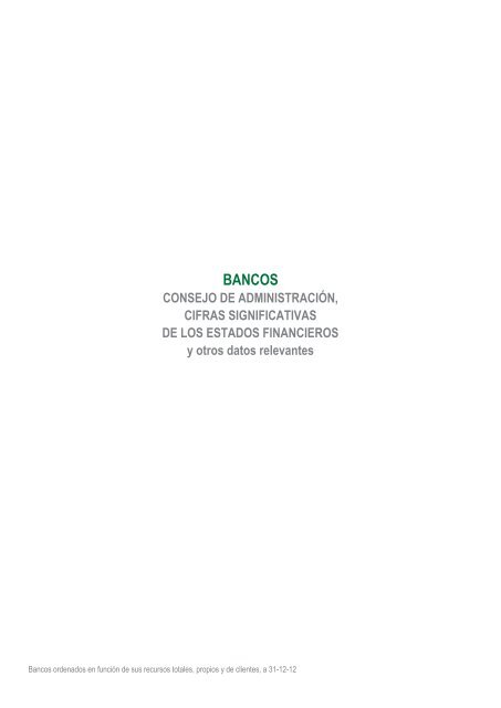 Anuario estadÃ­stico de la banca en EspaÃ±a 2012