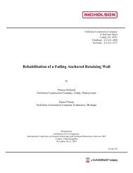 Rehabilitation of a Failing Anchored Retaining Wall - Nicholson ...