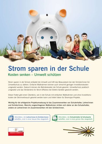 Informationsbroschüre "Strom sparen in der Schule" - PV-Schule