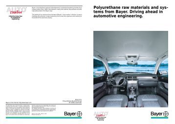 Polyurethane raw materials and sys - PUR-Internet - Bayer