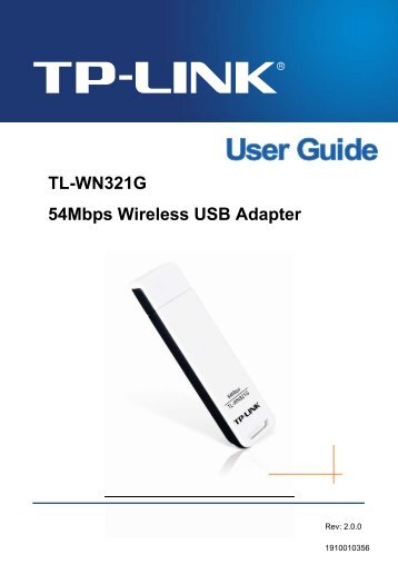 TL-WN321G 54Mbps Wireless USB Adapter - TP-Link