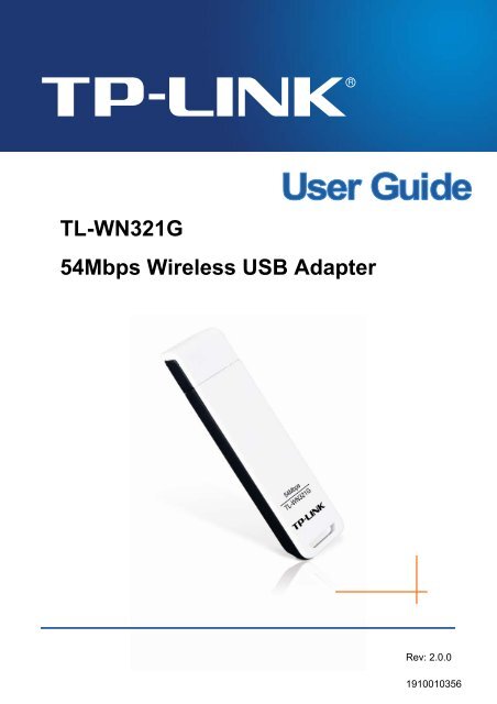 TL-WN321G 54Mbps Wireless USB Adapter - TP-Link