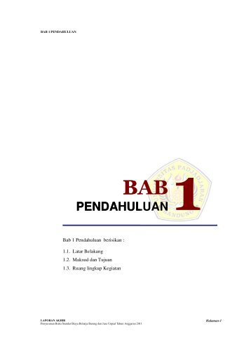 Bab 1 Pendahuluan - Procurement - Universitas Padjadjaran