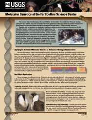 Fort Collins Molecular Genetics Fact Sheet - USGS