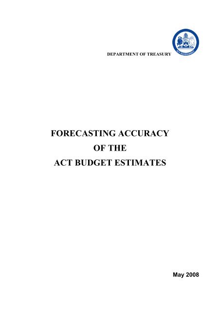 Forecasting Accuracy - ACT Budget.pdf - Treasury