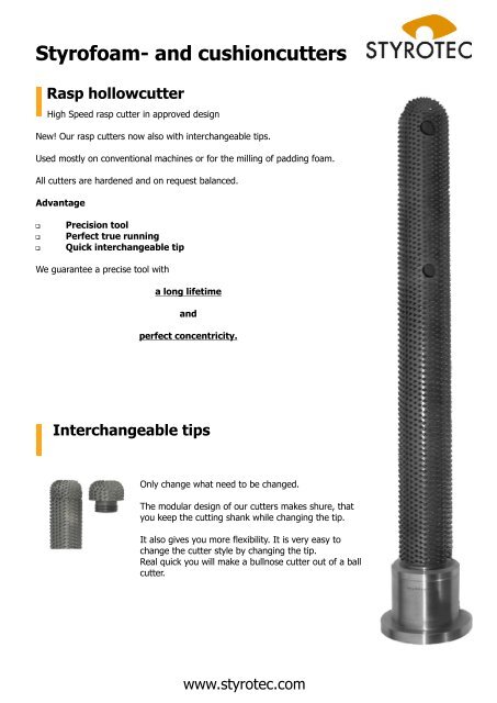 Prospekt Raspelfräser13 engl - styrotec.de