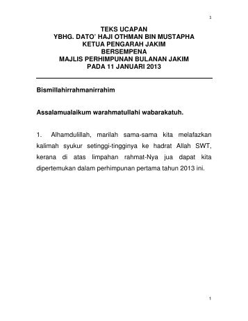 teks ucapan ybhg. dato - Jabatan Kemajuan Islam Malaysia