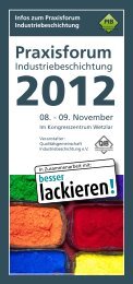 Praxisforum - Qualitätsgemeinschaft Industriebeschichtung eV