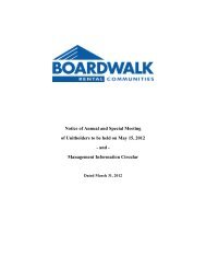 Management Information Circular - Boardwalk REIT