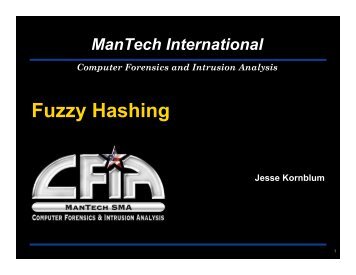 Fuzzy Hashing - Jesse Kornblum