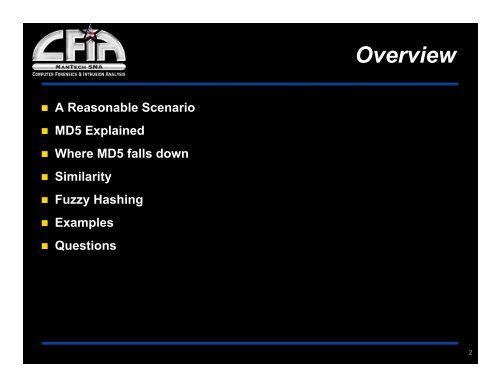 Fuzzy Hashing - Jesse Kornblum