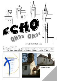ECHO 28 (FrÃ¼hjahr 2007) - Katholische Gesamtkirchengemeinde ...