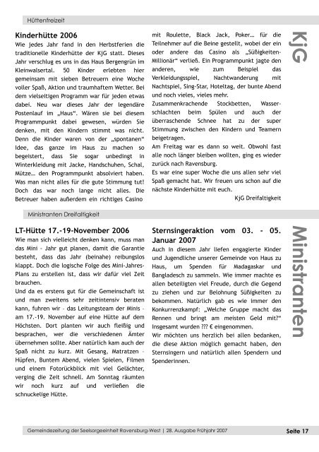 ECHO 28 (FrÃ¼hjahr 2007) - Katholische Gesamtkirchengemeinde ...