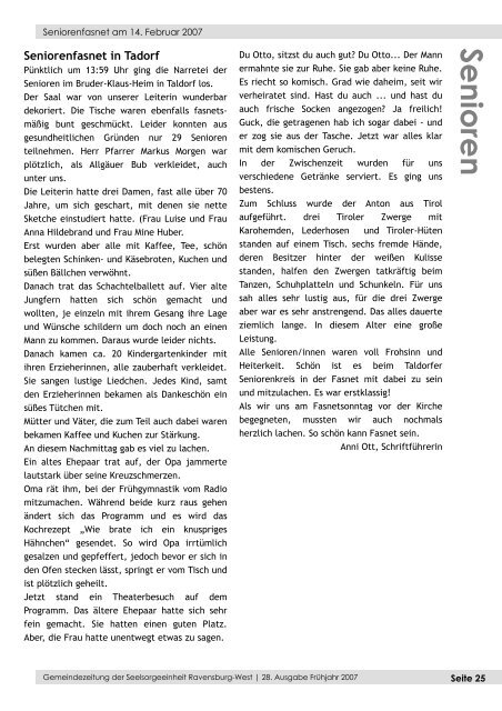 ECHO 28 (FrÃ¼hjahr 2007) - Katholische Gesamtkirchengemeinde ...