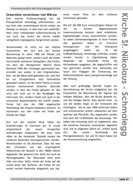 ECHO 28 (FrÃ¼hjahr 2007) - Katholische Gesamtkirchengemeinde ...