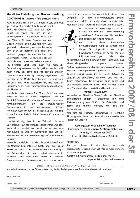 ECHO 28 (FrÃ¼hjahr 2007) - Katholische Gesamtkirchengemeinde ...