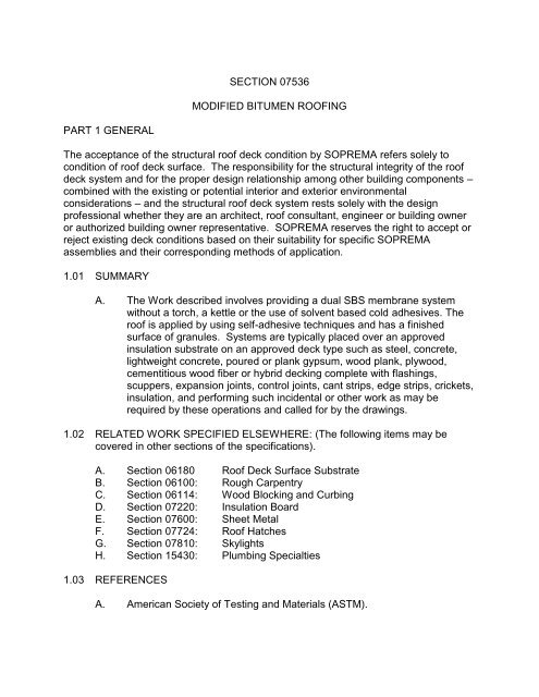 Section Modified Bitumen Roofing Part 1