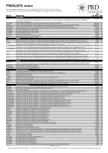 Preisliste 2012-10 - Prentke Romich GmbH