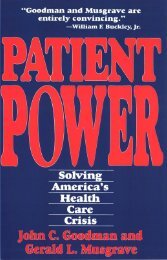 Patient power - National Center for Policy Analysis