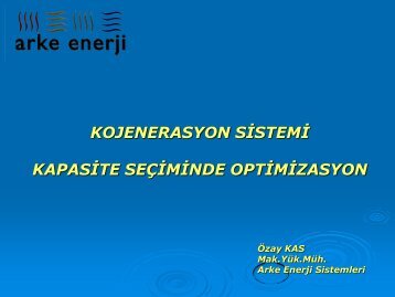 kojenerasyon sistemi kapasite seÃ§iminde optimizasyon - ICCI