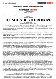 THE SLUTS OF SUTTON DRIVE - Finborough Theatre