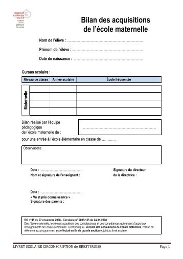 Livret scolaire Maternelle- bilan des acquisitions - Brest Iroise.pdf