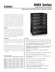 RMX Series Specifications - QSC Audio Products