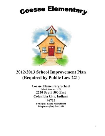 2012/2013 School Improvement Plan - Whitley County Consolidated ...