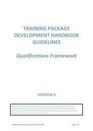 Training package development handbook guidelines