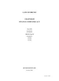 LAWS OF BRUNEI CHAPTER 89 FINANCE COMPANIES ACT