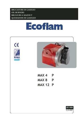 Istruzioni MAX 8_12 P - Elco Ecoflam