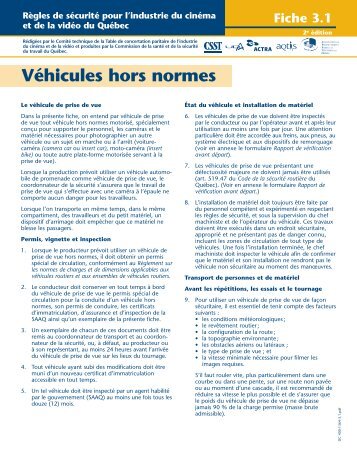 VÃ©hicules hors normes - CSST