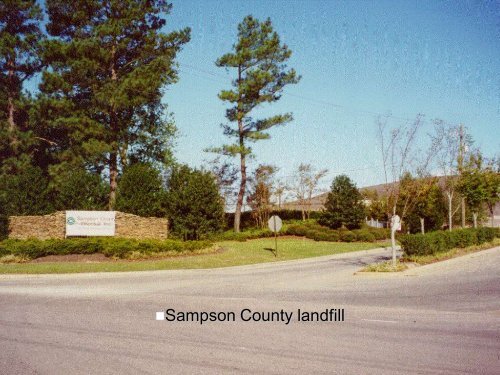 Photos of a Subtitle D Landfill located in Sampson County, NC